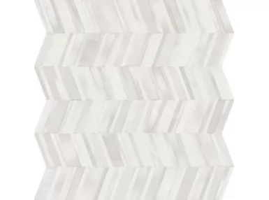 Chevron White 44x44 - Biała płytka imitująca kamień