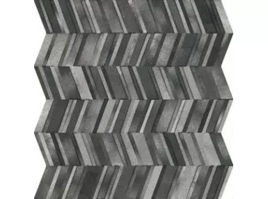 Chevron Black 44x44 - Czarna płytka imitująca kamień