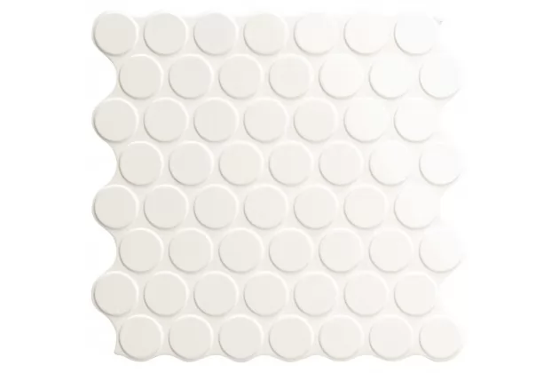 Circle White Glossy 30,9x30,9 - Biała płytka gresowa