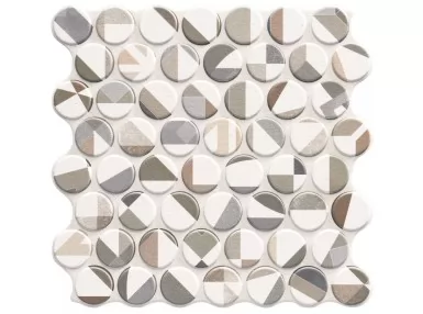 Circle Collage 30,9x30,9 - Wzorzysta płytka gresowa