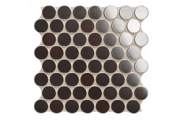 Circle Metal 30,9x30,9 - Brązowa płytka gresowa metalizowana