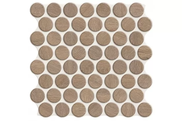 Circle Walnut 30,9x30,9 - Drewnopodobna płytka gresowa mozaikę