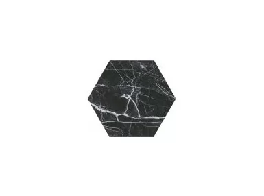 Dark Marble 28,5x33. Czarna płytka heksagonalna imitująca marmur