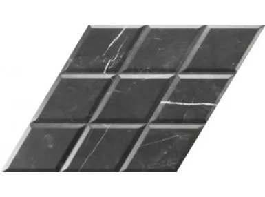 Diamond Marquina Deco 70x40. Czarna płytka ścienna imitująca marmur