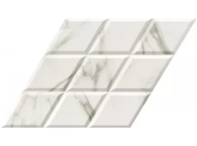 Diamond Statuario Deco 70x40. Biała płytka ścienna imitująca marmur