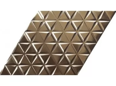 Diamond Waves Gold 70x40. Złota płytka ścienna trójwymiarowa