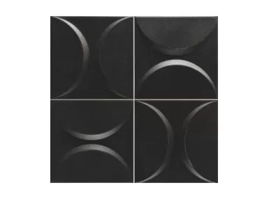 Eclipse Black 33x33 - Czarna płytka ścienna