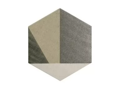 Hextangram Fabric Taupe 28.5x33 - Wzorzyste płytki heksagonalne