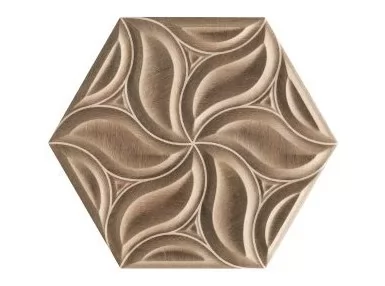 Ivy Walnut 28,5x33 - Drewnopodobne płytka heksagonalna trójwymiarowa