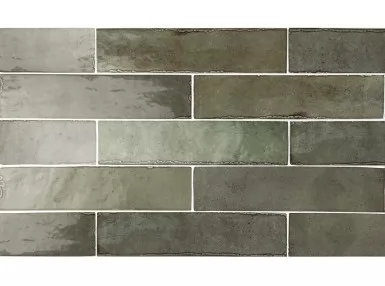 Tribeca Sage Green 6x24,6 - Zielona płytka ścienna w kształcie cegiełki