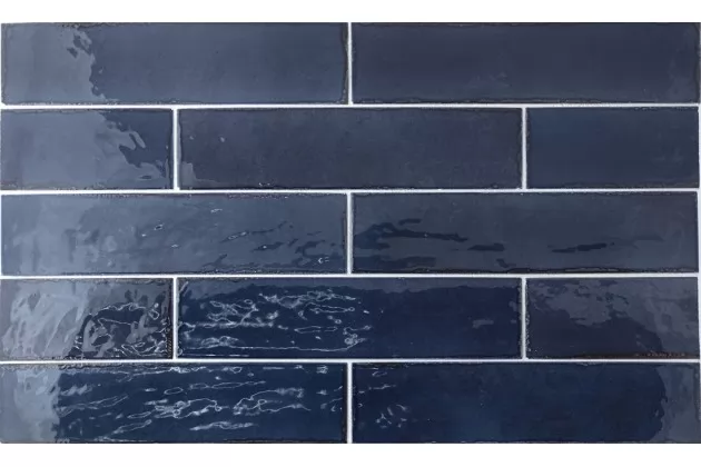 Tribeca Blue Note 6x24,6 - Granatowa płytka ścienna w kształcie cegiełki