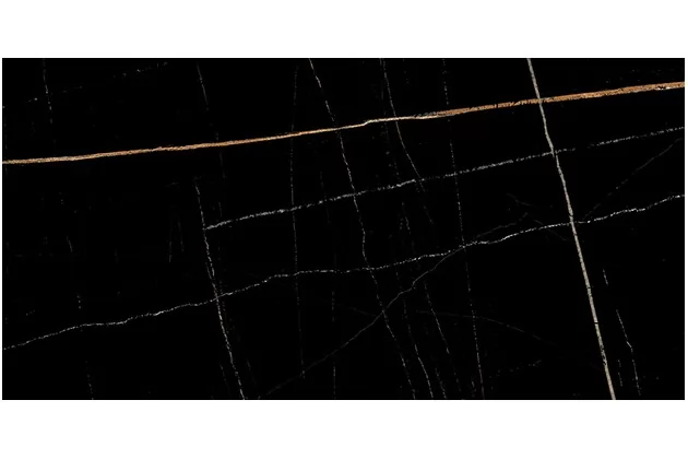 Markina Black 60x120. Gres polerowany imitujący czarny marmur.