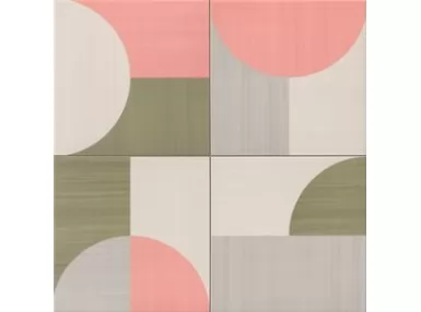 Moon Deco Pink 44x44 - Wzorzysta płytka gresowa