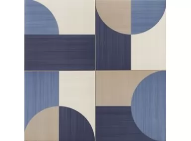 Moon Deco Blue 44x44 - Wzorzysta płytka gresowa