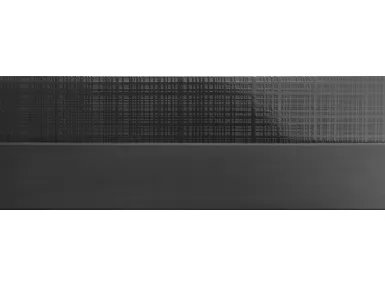 Opal Strip Black 21x63. Czarna płytka ścienna