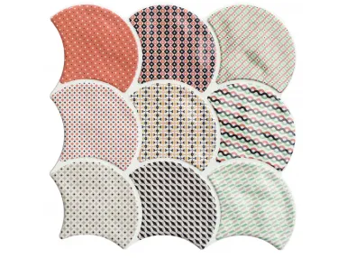 Scale Gloss Patchwork 30,7x30,7. Wzorzysta płytka gresowa w kształcie łuski