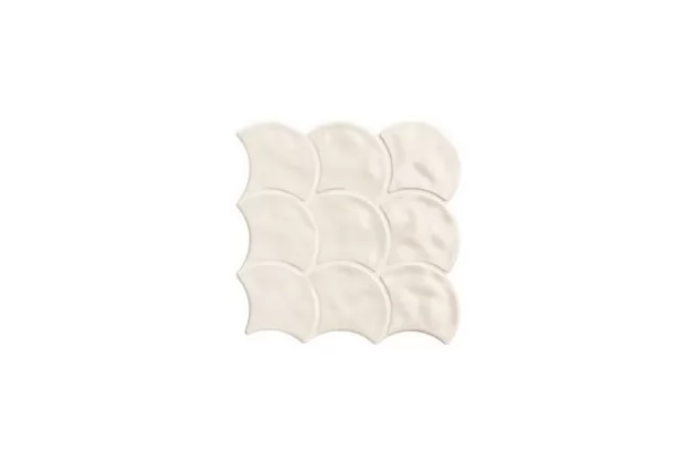 Scale Gloss White 30,7x30,7. Biała płytka gresowa w kształcie łuski