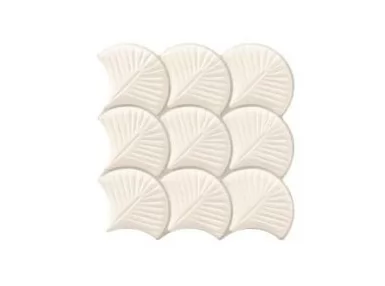 Scale Shell White 30,7x30,7. Biała płytka gresowa imitująca muszle