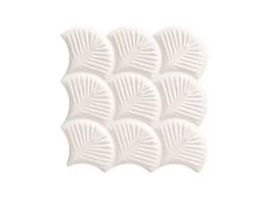 Scale Shell Glossy 30,7x30,7. Biała płytka gresowa imitująca muszle