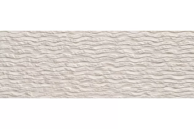 Stonehenge Deco White Rekt. 40x120. Biała płytka ścienna strukturalna