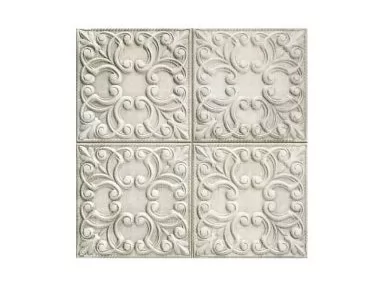 Tin Tile Pearl 44x44. Perłowa płytka ścienna z wzorem ornamentu