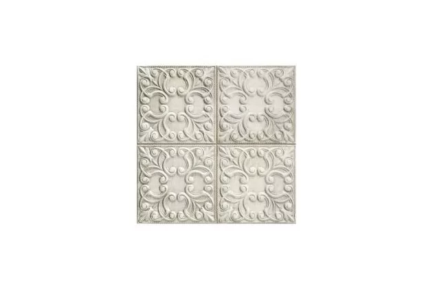 Tin Tile Pearl 44x44. Perłowa płytka ścienna z wzorem ornamentu