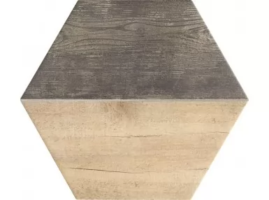 Trapez Wood Oak 28.5x33. Wzorzysta płytka heksagonalna drewnopodobna