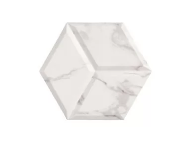 Zaire Carrara Decor 28.5x33. Biała płytka imitująca włoski marmur