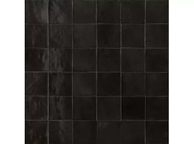 Zellige Carbone Lux 10x10 M5S1 - Czarna mała płytka ścienna