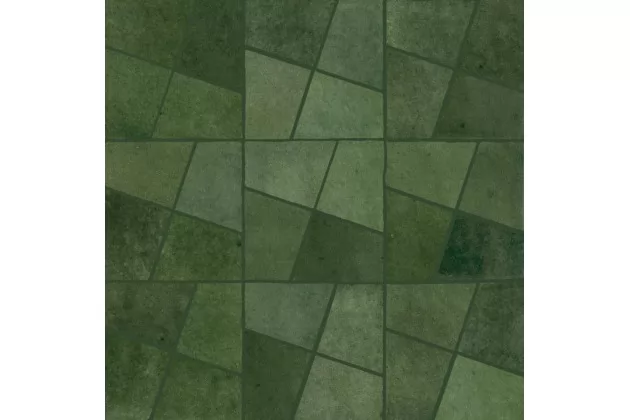 Zellige Mosaico Bosco Lux 30x30 M8WF - Zielona mała płytka ścienna