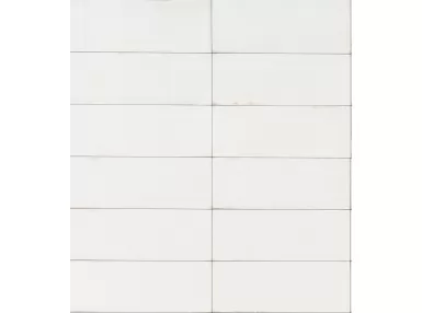 Rice Bianco Lux 7,5x20 M966 - Biała płytka ścienna w kształcie cegiełki