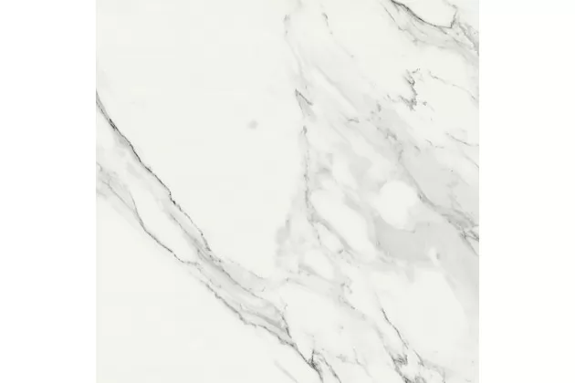 Marbleplay Venato Rekt. 60x60, M4LX - Biała płytka imitująca marmur