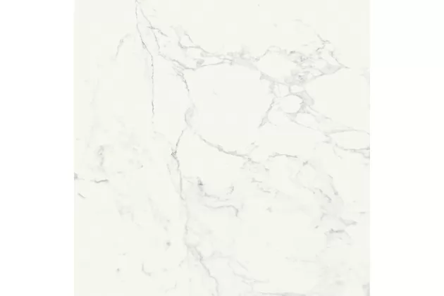 Marbleplay White Rekt. Lux 58x58, M4LR - Biała płytka imitująca marmur