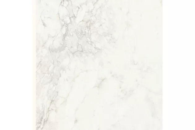 Marbleplay Calacatta Rekt. Lux 58x58, M4LG - Biała płytka imitująca marmur