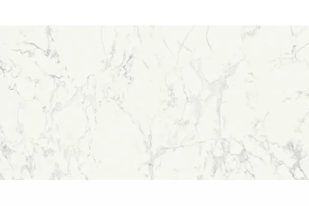Marbleplay White Rekt. Lux 58x116, M4LL - Biała płytka imitująca marmur