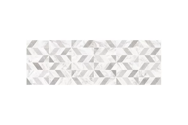 Marbleplay Decoro Naos White 30x90, M4PK - Wzorzysta płytka ścienna