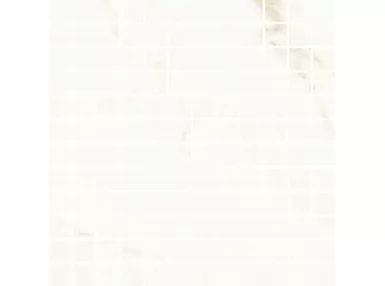 Marbleplay Ivory Mosaico 30x30, M4PS - Biała płytka ścienna mozaika