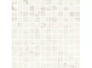 Marbleplay Calacatta Mosaico 30x30, M4PR - Biała płytka ścienna mozaika