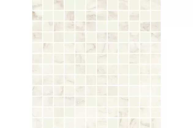 Marbleplay Calacatta Mosaico 30x30, M4PR - Biała płytka ścienna mozaika