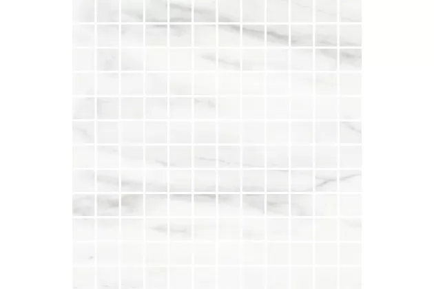 Marbleplay White Mosaico 30x30, M4PP - Biała płytka ścienna mozaika