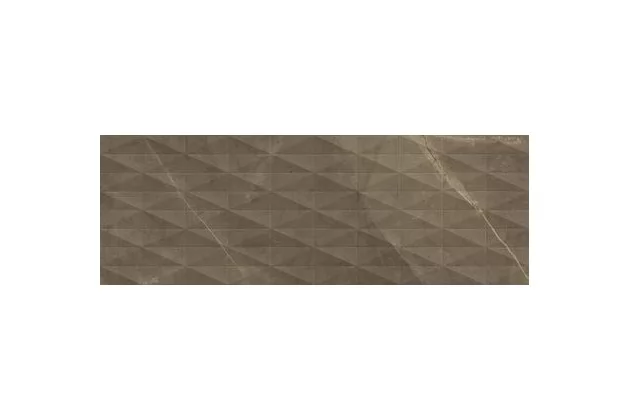 Allmarble Wall Pulpis Struttura Diamond Pave Lux 3D 40x120 M75S - Brązowa płytka ścienna strukturalna