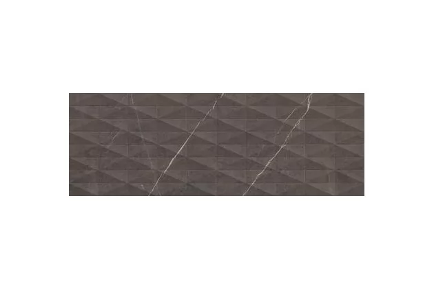 Allmarble Wall Imperiale Struttura Pave Lux 3D 40x120 M77S - Czarna płytka ścienna strukturalna