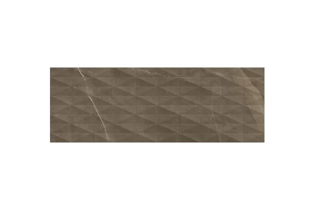 Allmarble Wall Pulpis Struttura Pave Satin 3D 40x120 M6TP - Brązowa płytka ścienna strukturalna