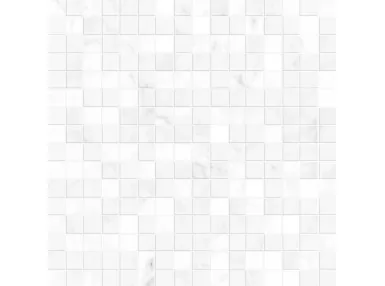 Allmarble Wall Altissimo Mosaico Lux 40x40 M8H4 - Biała płytka ścienna mozaika