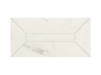 Allmarble Altissimo Fascia 3D Lux 15x30 MMR6 - Biała płytka trójwymiarowa