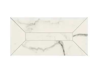 Allmarble Statuario Fascia 3D Lux 15x30 MMR5 - Biała płytka trójwymiarowa