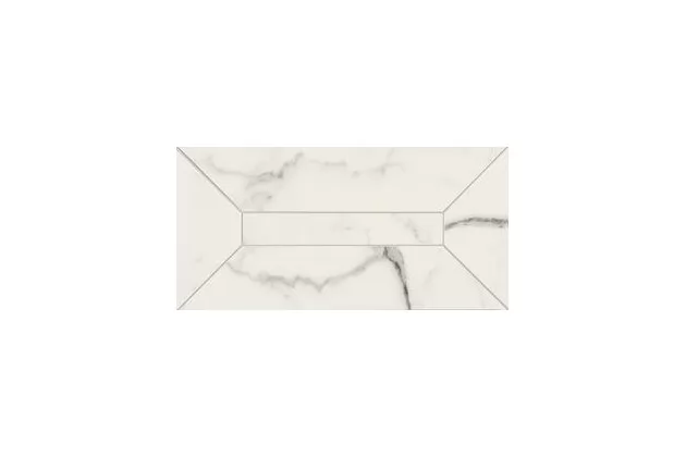 Allmarble Statuario Fascia 3D Lux 15x30 MMR5 - Biała płytka trójwymiarowa