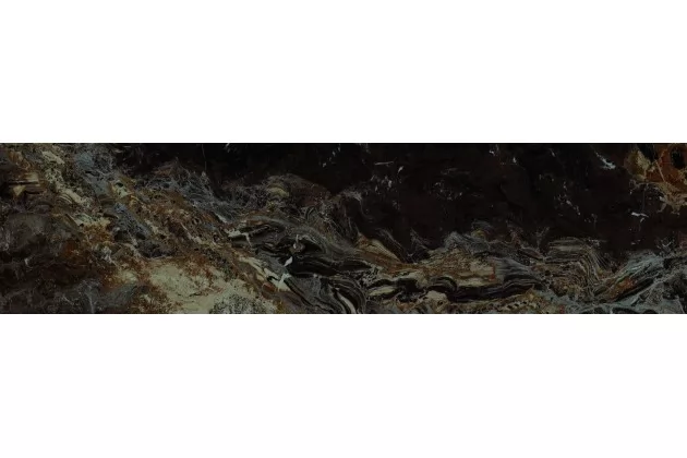 Allmarble Frappuc Lux 30x120 MMHF - Czarna płytka gresowa imitująca kamień