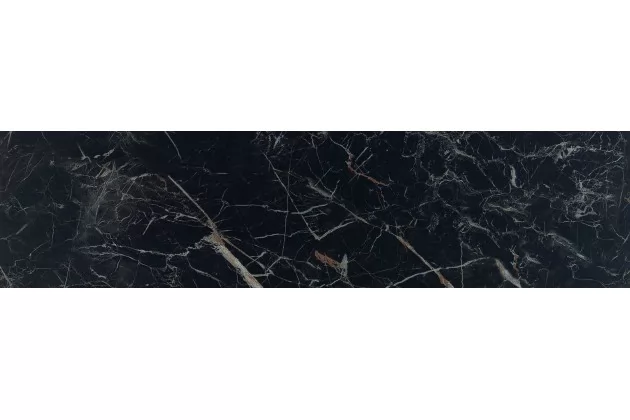 Allmarble Saint Laurent Lux 30x120 MMHE - Czarna płytka gresowa imitująca kamień
