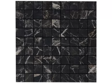 Allmarble Saint Laurent Mosaico 30x30 MMQ3 - Czarna płytka mozaika imitująca kamień